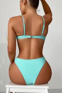 LAKE BLUE SPAGHETTI NECK ONE PIECE WITH CHEST PADS